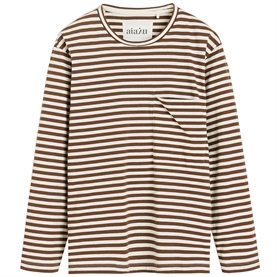 Aiayu Circular Long Sleeve II T-shirt, Mix Coffee